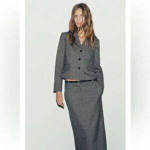 Zara Gray Pencil Skirt